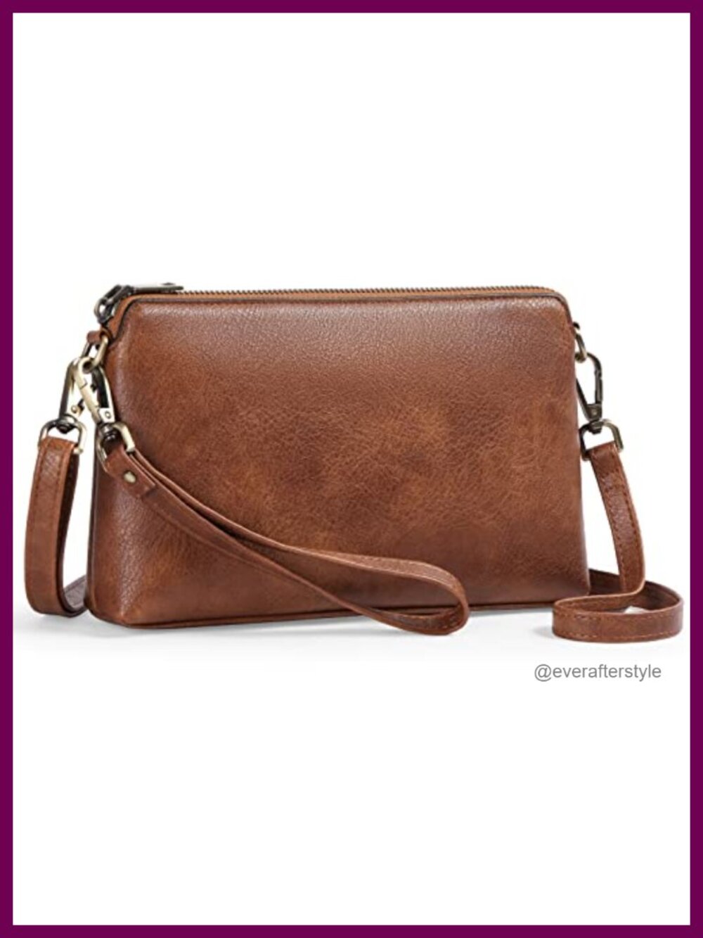 PU Leather Small Crossbody Bag RFID Wristlet Clutch Wallet Purse